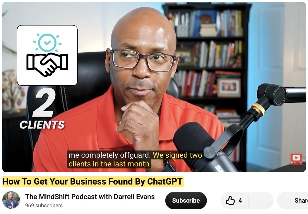 Saved source for Two new clients. He explains it on camera. Darrell Evans.
