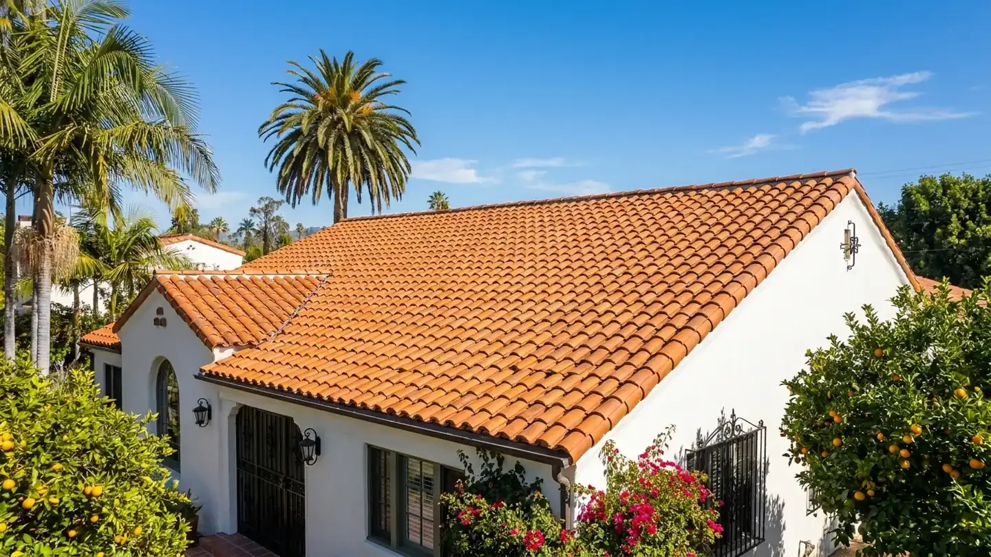Clay tile roof